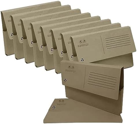 (Pack of 30) A4 Kraft Foolscap Document Wallet - Half Flap, 250 GSM ...