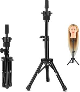 ELEPHANTBOAT Mannequin Head Stand Metal Foldable Hair Wig Head Stand ...