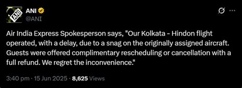 'Snag on aircraft': Air India Express Kolkata-Hindon flight delayed due ...