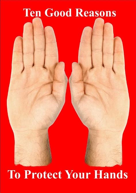 Ten Good Reasons - to Protect Your Hands Sign Sticker, Waterproof ...