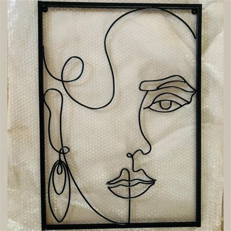 Elegant Face Metal Wall Art for living Room – Hansart