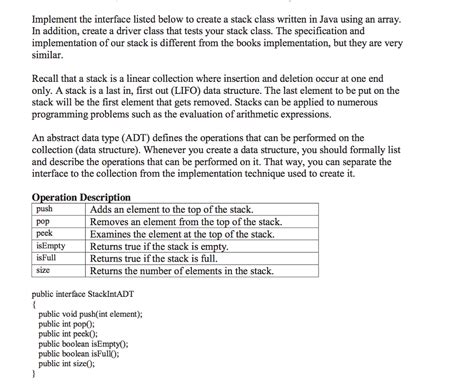 Image result for Implement Stack Interface Java