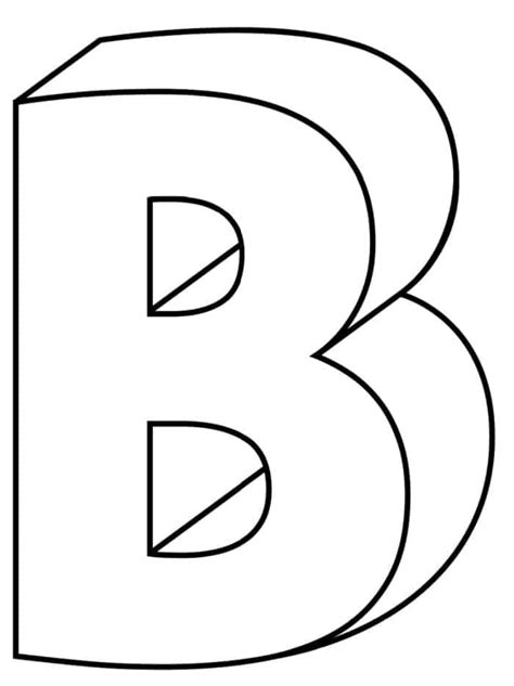 Printable 3D Bubble Letter B