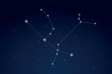 Andromeda Constellation with Star Names in Night Sky 59546902 Vector ...