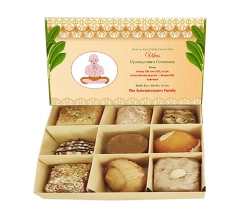 Upanayanam Gift Box: Upanayanam Invitation Sweet Gift Box Online