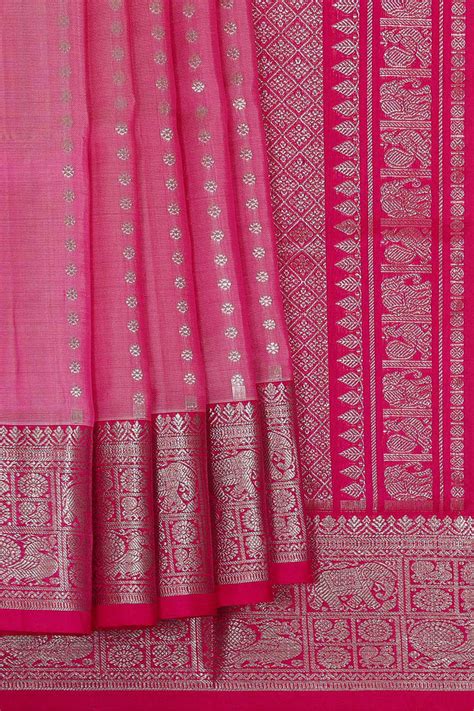 Venkatagiri Silk Pink Saree – Kalanjali