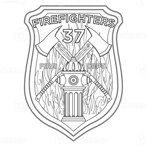 Firefighter Badge Coloring Page Firefighter Firefighters Clipartmag ...