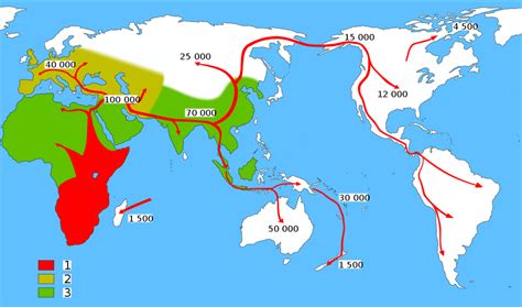 Human Migration Timeline Map 的图像结果