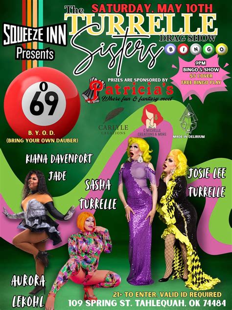 The Turrelle Sisters Drag Bingo at the Squeeze Inn, 109 Spring Street ...