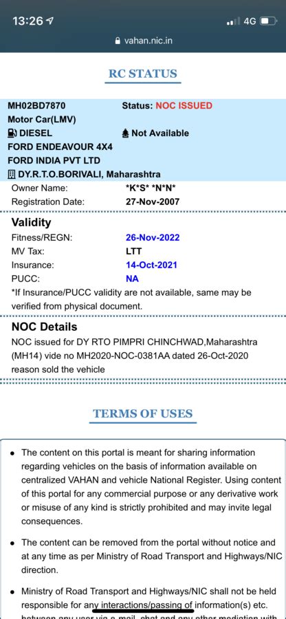 Pune Rto — New Owner has not transferred car in his name.