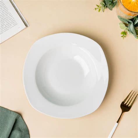 Ceramic Pasta Plate White 8.5 Inch Online - Premium Pasta Plate | Nestasia