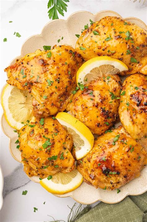 Baked Lemon Pepper Chicken Thighs | Recipe | Stuffed peppers, Baked ...
