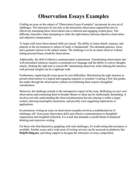 Image result for Observation Writing