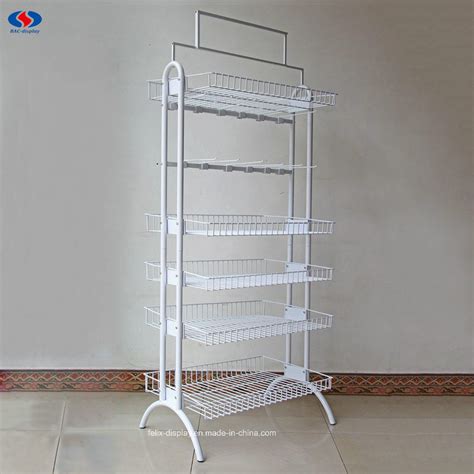 China Double Sided Metal Wire Mesh Wall Display Stand for Hanging Items ...