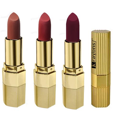 Krayons Desire Matte Lipstick, Highly Pigmented, Longlasting, 3.5g Eac ...