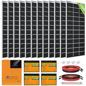 ECO-WORTHY 2400W 48V Solar Panel System Off Grid Solar Power Kit of ...