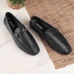 Buy Mochi Men Black Casual Loafers Online | SKU: 71-8656-11-40 – Mochi ...