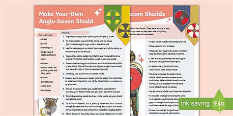 Anglo-Saxon Shield Activity - KS2 - Twinkl