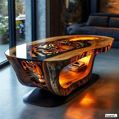 LUX.2357 Tiger Epoxy Coffee Tables Designs: Unique and Striking ...