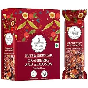 Wingreens Harvest Nuts & Seeds Energy Bars - Cranberry & Almond - 180 g ...