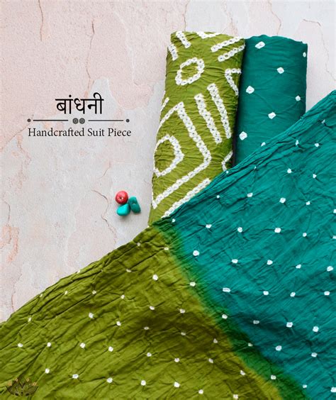 BANDHANI COTTON SUIT PIECE – AMOUNEE - Handloom & Handicraft