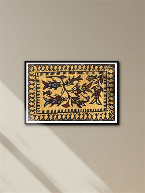 Fishes in Sohrai painting | Traditional Artwork