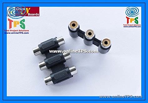 2 Pc 3 RCA Socket Extension Plug for Electronics Circuits,Projects ...