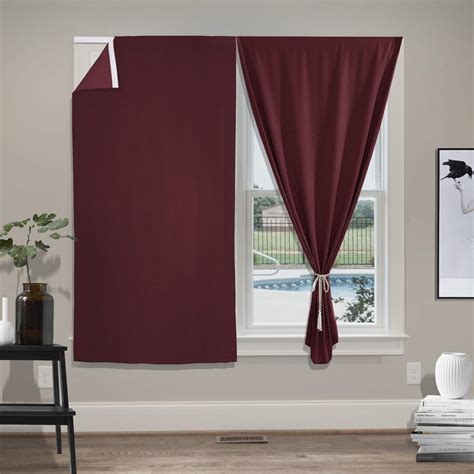 Buy cololeaf Velcro Sticky Curtain Panels with Tieback for Bedroom ...