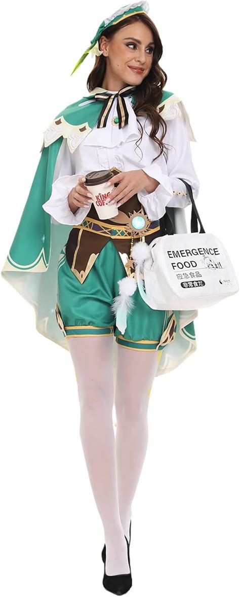 Buy EASTANA Venti Genshin Impact Cosplay Costume, Paimon Emergency Food ...