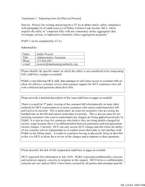 Fillable Online ftp2 cpuc ca Attachment 1 Reporting bformb for Part a ...