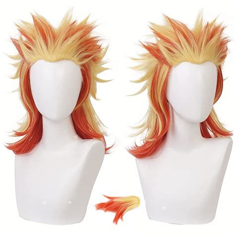 Liamiona Anime Cosplay Wig - Rengoku Kyoujurou Style, India | Ubuy