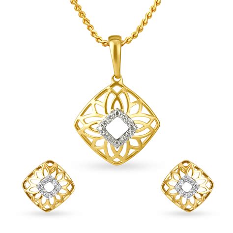Amara Diamond Pendant and Earrings Set