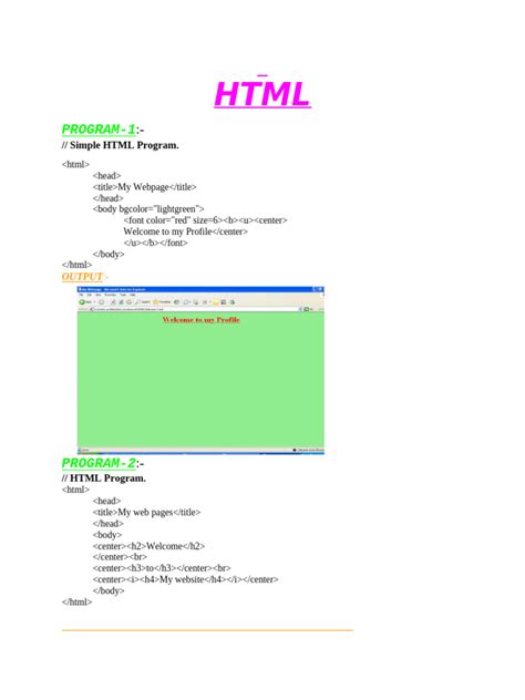+Programme HTML Exemple 的图像结果