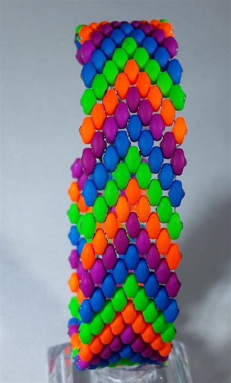Neon Color Chevron Design Bracelet - Etsy
