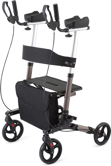 Buy YUNNUO Lightweight Upright Rollator for Seniors,Stand Up Rolling ...