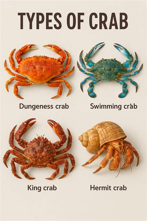 Types of Crab | Crab, Crab and lobster, Crab species
