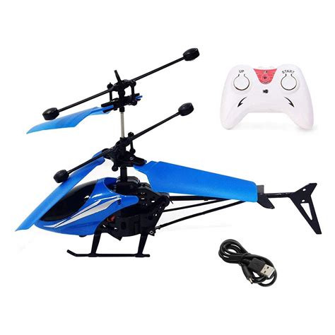 Buy Red and Blue Line Remote Control Helicopter with USB Chargeable ...