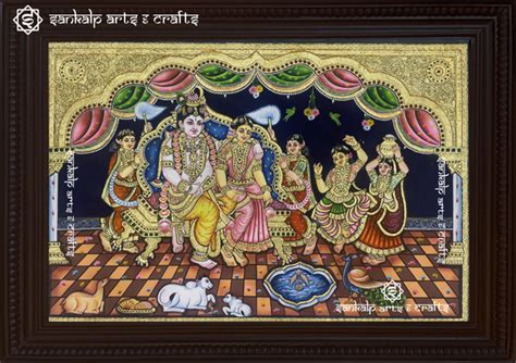 Krishnar Darbar Tanjore Painting – SANKALP ARTS & CRAFTS