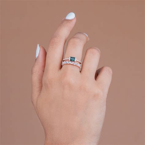 Rose Gold Crystal Adjustable Ring