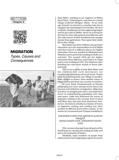 Migration Types Causes And Consequences - NCERT Book of Class 12 India ...