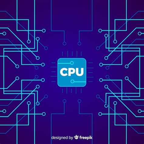 Современный cpu-фон с линейным стилем | Бесплатный вектор