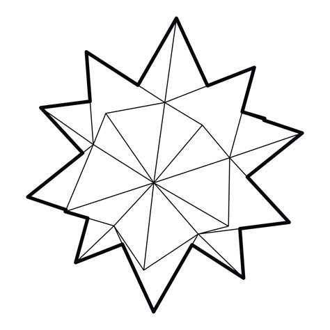 Ten pointed star icon, outline style 14704134 Vector Art at Vecteezy