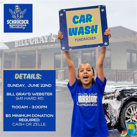 Schroeder Cheer Car Wash Fundraiser at Bill Grays Webster , Bill Gray's ...