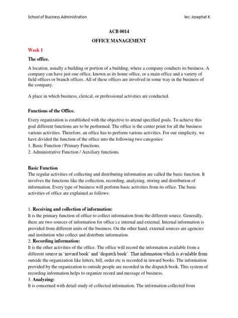 Image result for Office Management Notes PDF