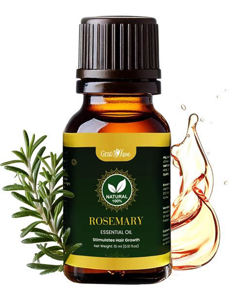 Gratihive 100% Pure Rosemary Essential Oil for Hair - Nourishing ...
