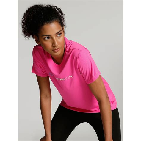 Buy Puma Run Logo Women's Pink T-Shirt Online