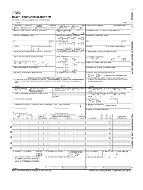 Medical Insurance Form 的图像结果