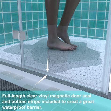 Buy ExBrite 30-31.5 in.W x 72 in.H Bifold Frameless Glass Shower Door,1 ...