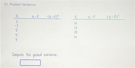 Image result for Pooled Variance with Two Means Example