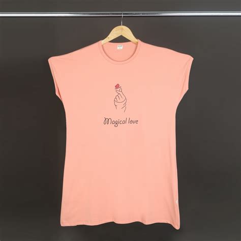 Maternity Long Tshirt: Peach – Magical Love - Coocuddle